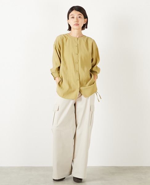 【コットンナイロンストレッチツイルカーゴパンツ】 詳細画像 ライトベージュ 9