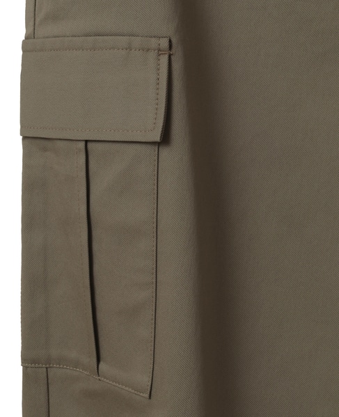 【コットンナイロンストレッチツイルカーゴパンツ】 詳細画像 カーキ 15