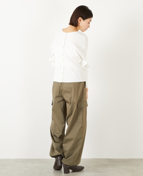 【コットンナイロンストレッチツイルカーゴパンツ】 詳細画像 カーキ 7