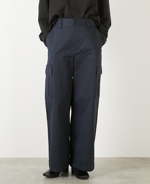 【コットンナイロンストレッチツイルカーゴパンツ】 詳細画像 ダークネイビー 1