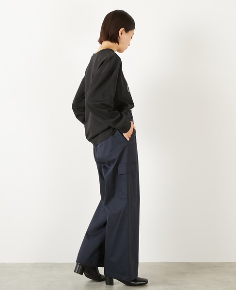 【コットンナイロンストレッチツイルカーゴパンツ】 詳細画像 ダークネイビー 6