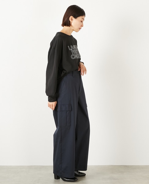 【コットンナイロンストレッチツイルカーゴパンツ】 詳細画像 ダークネイビー 7