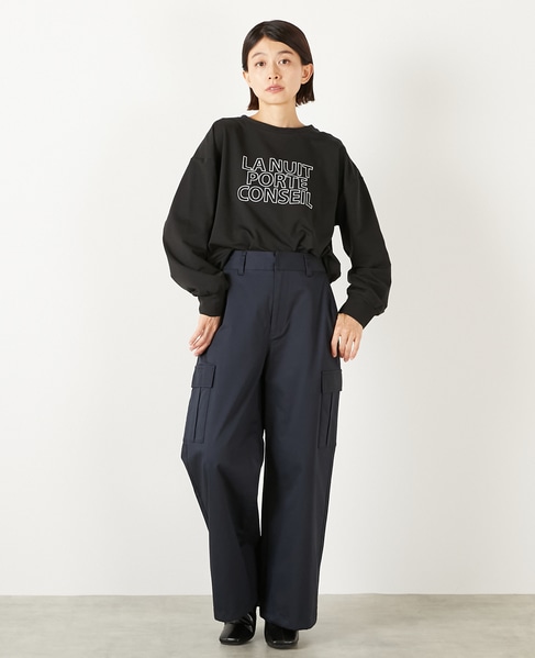 【コットンナイロンストレッチツイルカーゴパンツ】 詳細画像 ダークネイビー 9