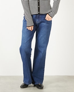 【ストレッチデニムフレアパンツ】