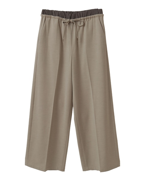 【Wベルト風イージートラウザーパンツ】 詳細画像 ベージュ 10