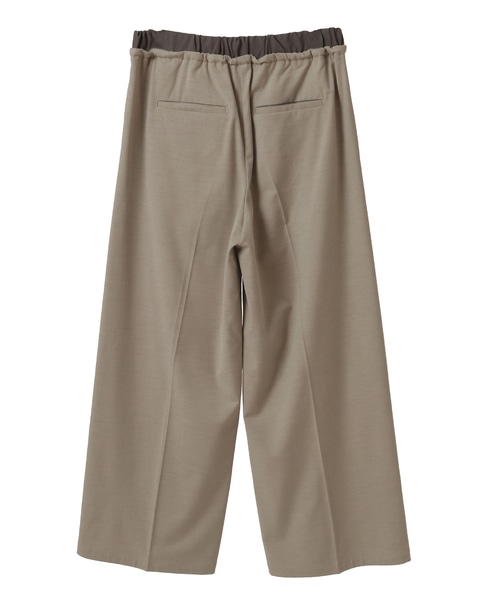 【Wベルト風イージートラウザーパンツ】 詳細画像 ベージュ 11