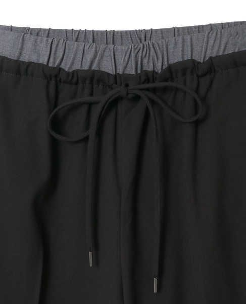 【Wベルト風イージートラウザーパンツ】 詳細画像 ブラック 13