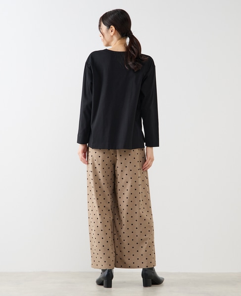 【両面起毛＆フロッキードットアソートパンツ】 詳細画像 ベージュ 5