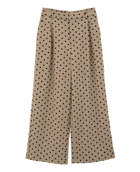 【両面起毛＆フロッキードットアソートパンツ】 詳細画像 ベージュ 9