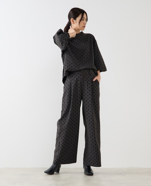 【両面起毛＆フロッキードットアソートパンツ】 詳細画像 グレー 3