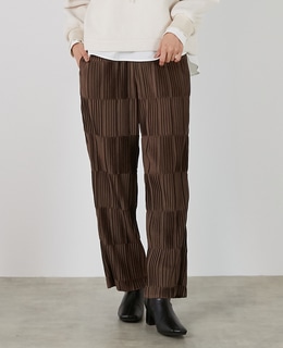 【エステル起毛プリーツイージーパンツ】