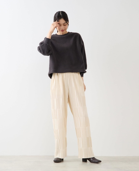 【エステル起毛プリーツイージーパンツ】 詳細画像 キナリ 7