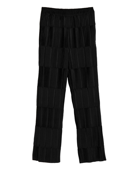 【エステル起毛プリーツイージーパンツ】 詳細画像 ブラック 10