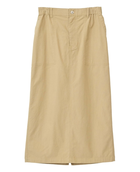 【テンセルストレッチツイルベイカースカート】 詳細画像 ベージュ 8