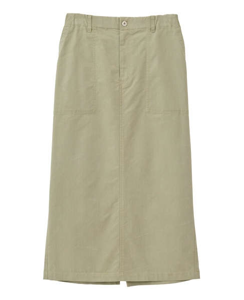 【テンセルストレッチツイルベイカースカート】 詳細画像 カーキ 9