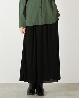 【ストライプフロッキーチュールギャザースカート】