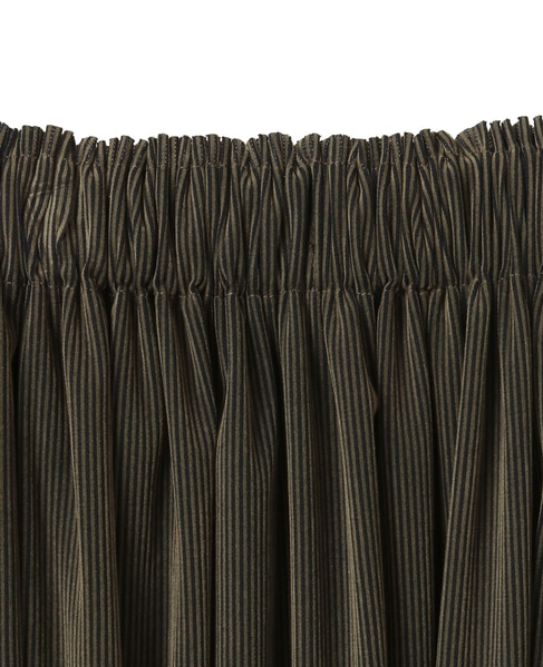 【ストライプフロッキーチュールギャザースカート】 詳細画像 カーキ 12