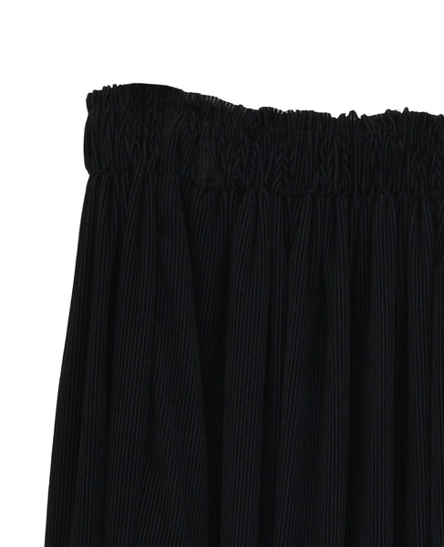 【ストライプフロッキーチュールギャザースカート】 詳細画像 ブラック 12