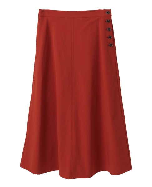 【ナイロンシェルサイドボタンナロースカート】 詳細画像 オレンジ系その他 10
