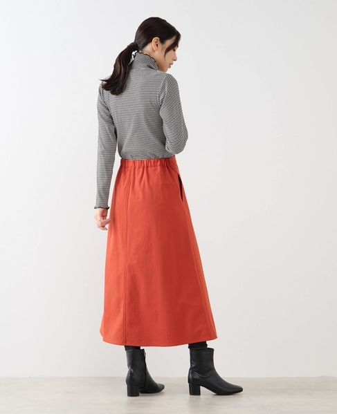 【ナイロンシェルサイドボタンナロースカート】 詳細画像 オレンジ系その他 6
