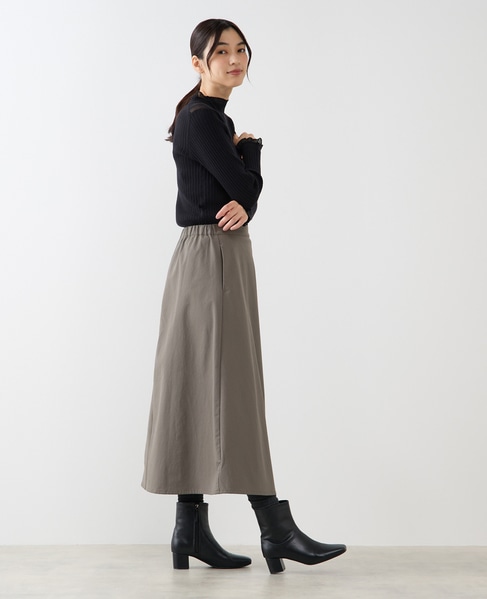 【ナイロンシェルサイドボタンナロースカート】 詳細画像 グリーン系その他 7