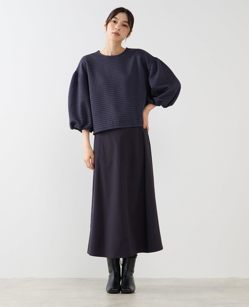 【ナイロンシェルサイドボタンナロースカート】 詳細画像 ダークネイビー 2