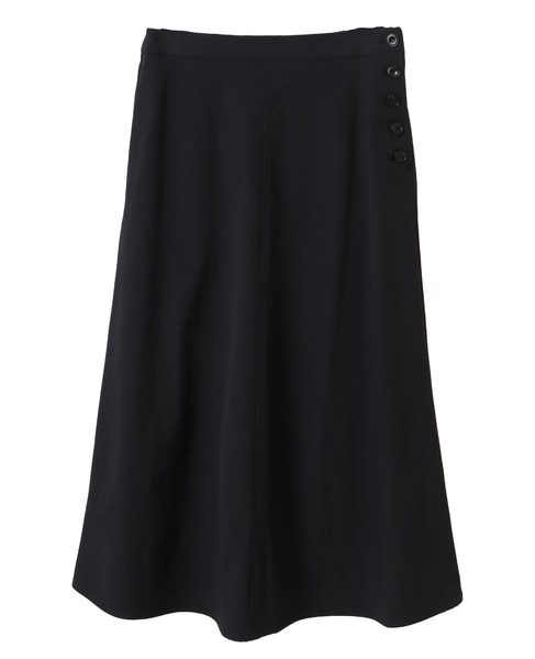 【ナイロンシェルサイドボタンナロースカート】 詳細画像 ダークネイビー 8