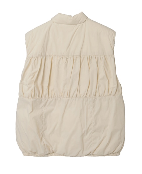 【ティアードギャザーピュアダウンベスト】 詳細画像 アイボリー 10