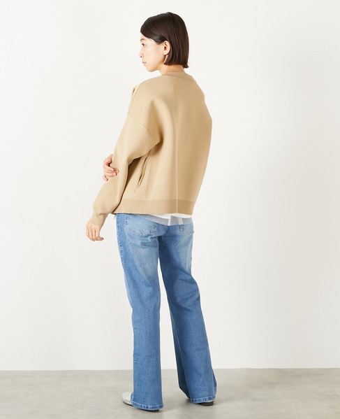 【超軽量JQジップアップニットブルゾン】 詳細画像 ベージュ 5