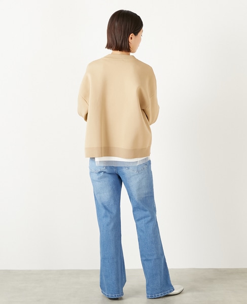 【超軽量JQジップアップニットブルゾン】 詳細画像 ベージュ 6