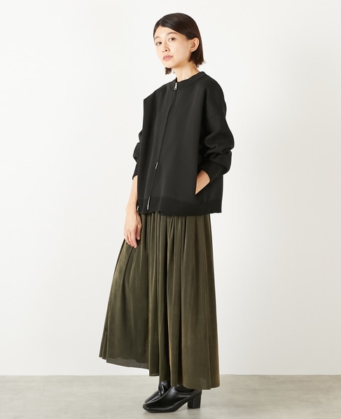 【超軽量JQジップアップニットブルゾン】 詳細画像 ブラック 3