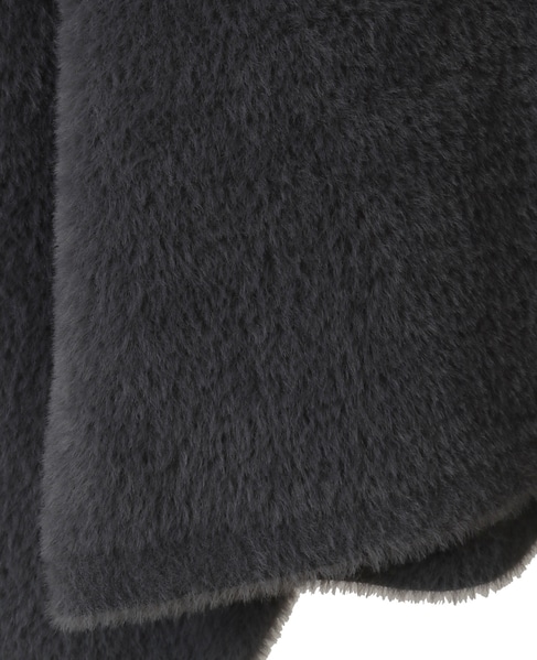 【ダブルフェイスフェザーノーカラーカーディガン】 詳細画像 チャコールグレー 14