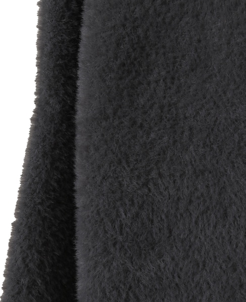 【ダブルフェイスフェザーノーカラーカーディガン】 詳細画像 チャコールグレー 15