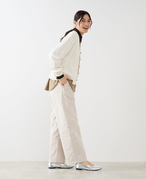 【総針編みVネックカーディガン】 詳細画像 アイボリー 7