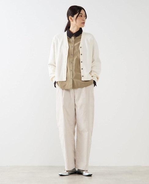 【総針編みVネックカーディガン】 詳細画像 アイボリー 8