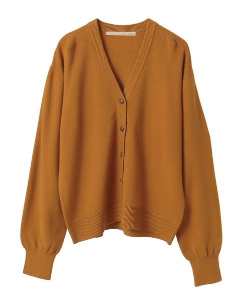 【総針編みVネックカーディガン】 詳細画像 マスタード 10