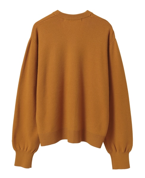 【総針編みVネックカーディガン】 詳細画像 マスタード 11