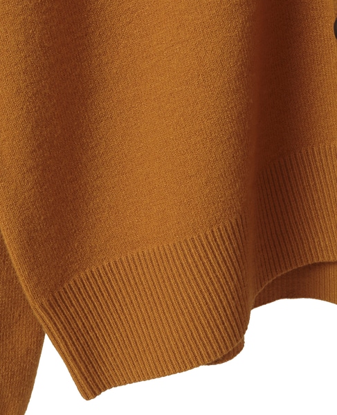 【総針編みVネックカーディガン】 詳細画像 マスタード 14