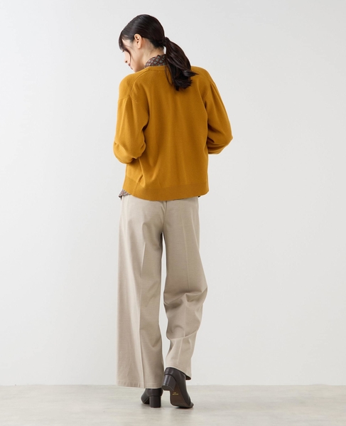 【総針編みVネックカーディガン】 詳細画像 マスタード 6