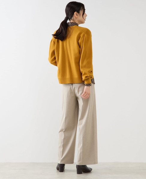 【総針編みVネックカーディガン】 詳細画像 マスタード 7