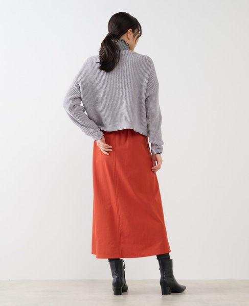 【モール糸ボトルネックニットプルオーバー】 詳細画像 グレー 5