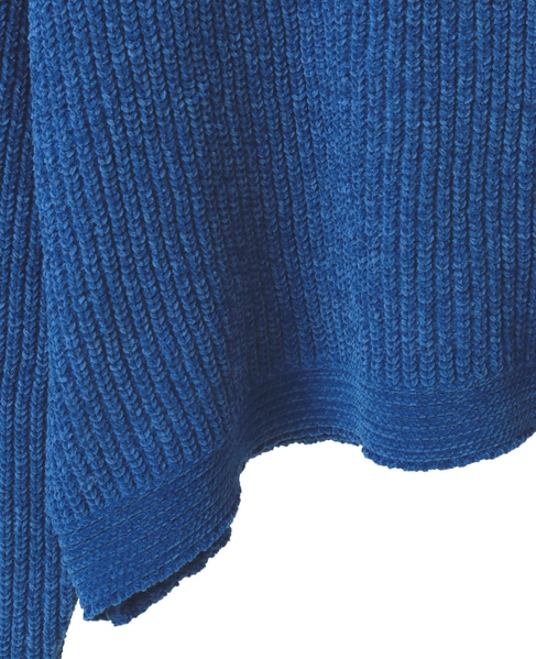 【モール糸ボトルネックニットプルオーバー】 詳細画像 ブルー 14