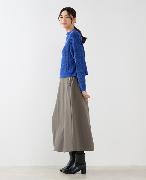 【モール糸ボトルネックニットプルオーバー】 詳細画像 ブルー 3