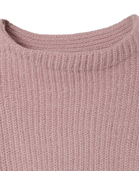 【モール糸ボトルネックニットプルオーバー】 詳細画像 ピンク 12