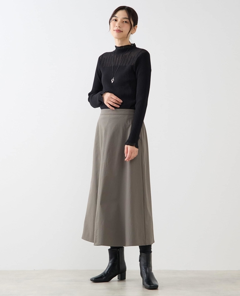 【フリル使いモックネックニット】 詳細画像 ブラック 4