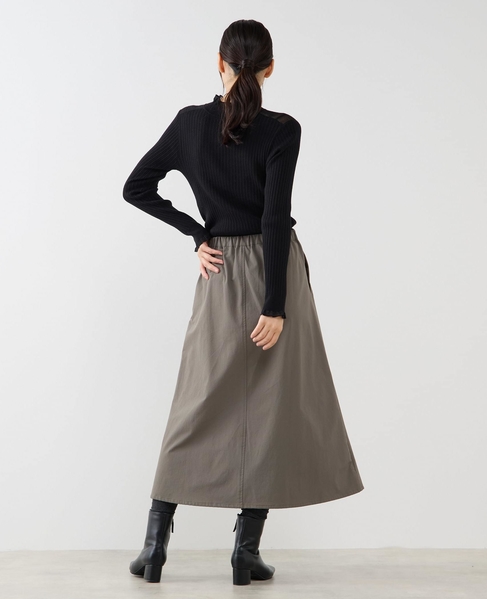 【フリル使いモックネックニット】 詳細画像 ブラック 6