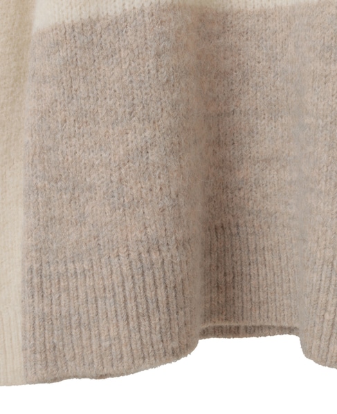 【ヘアリーミックスバイカラーモックネックプルオーバー】 詳細画像 オフホワイト 12