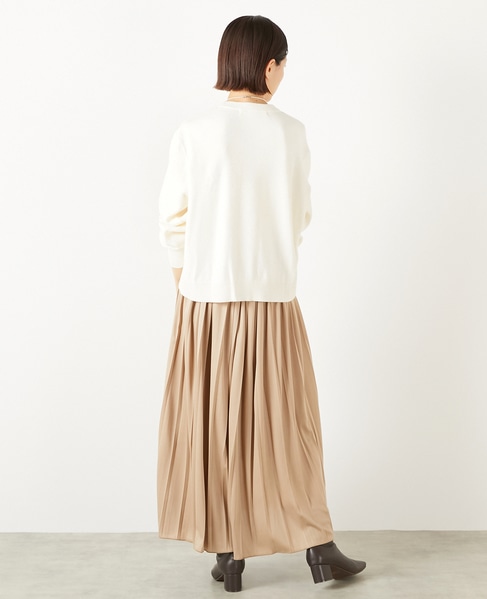 【ニットプルオーバー＆プリーツスカート】 詳細画像 アイボリー 4