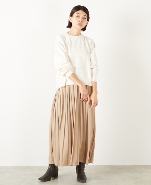 【ニットプルオーバー＆プリーツスカート】 詳細画像 アイボリー 8