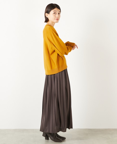 【ニットプルオーバー＆プリーツスカート】 詳細画像 マスタード 6